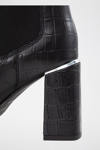 Bottines Chelsea en cuir de veau - Noir - IKKS