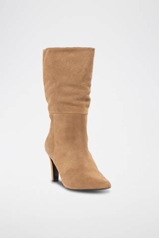 Boots montantes en cuir - Marron - IKKS