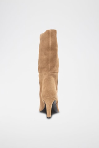 Boots montantes en cuir - Marron - IKKS