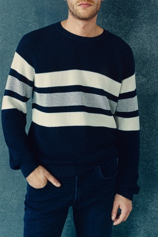 Pull - Bleu marine et écru - IKKS