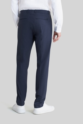 Pantalon slim en laine - Bleu marine - IKKS