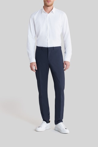 Pantalon slim en laine - Bleu marine - IKKS