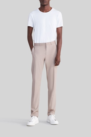 Pantalon slim en laine - Beige - IKKS