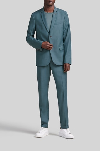 Pantalon slim en laine - Vert-bleu - IKKS