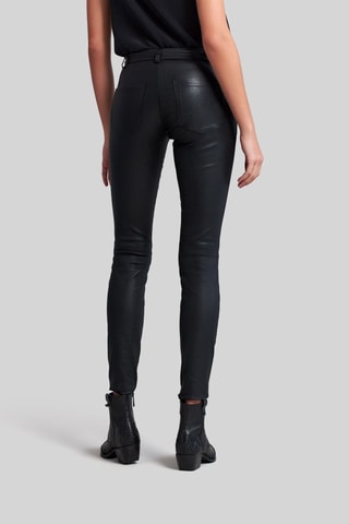 Pantalon en cuir d’agneau - Noir