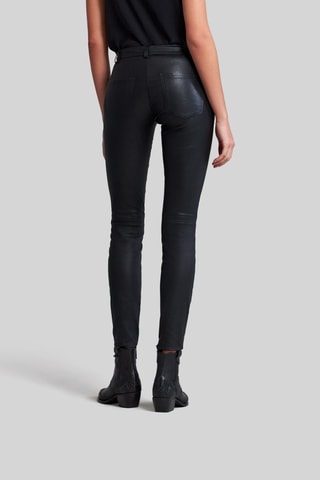 Pantalon en cuir d’agneau - Noir