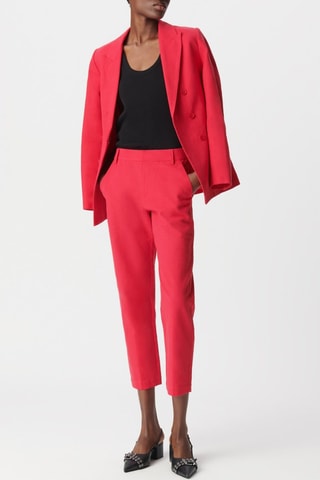 Pantalon droit en lin - Rouge - IKKS