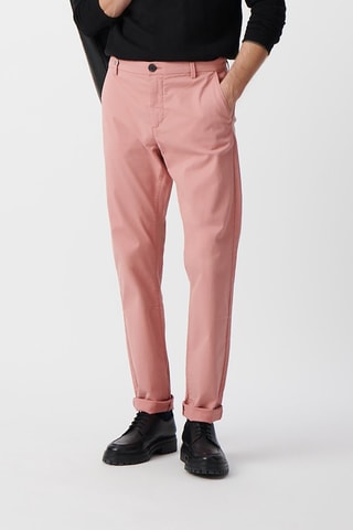 Chino slim en coton biologique - Rose - IKKS
