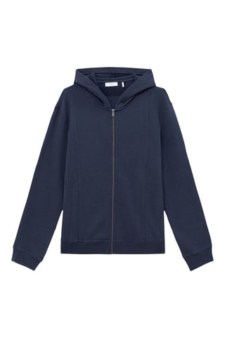 Veste à capuche en coton biologique - Bleu cobalt - IKKS