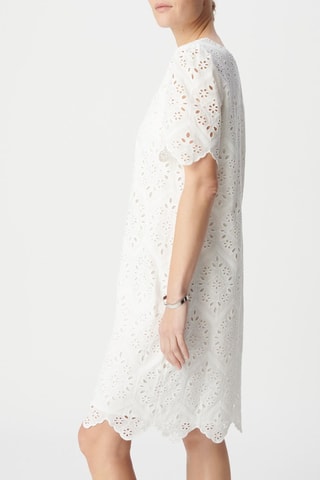 Robe droite en broderie anglaise en coton biologique - Ecru - IKKS