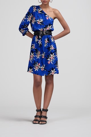 Robe asymétrique - Bleu cobalt - IKKS