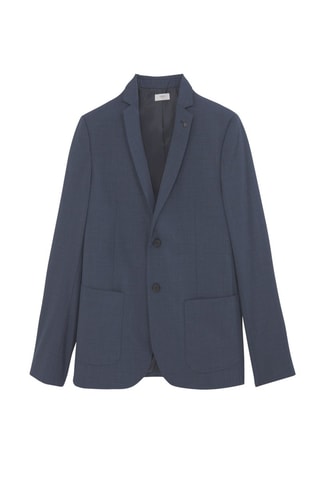 Veste de costume en laine - Bleu - IKKS