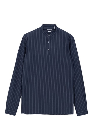 Chemise regular en coton biologique - Bleu nuit - IKKS