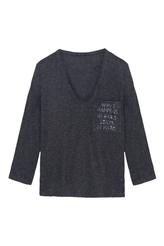 T-shirt droit - Gris foncé