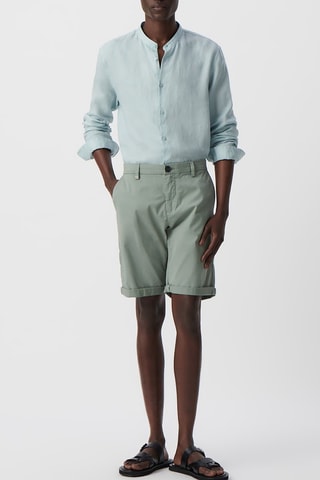 Bermuda Tapered en coton biologique - Bleu-gris - IKKS