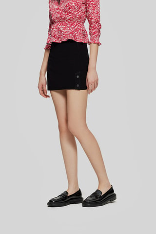 Minijupe taille haute - Noir - IKKS