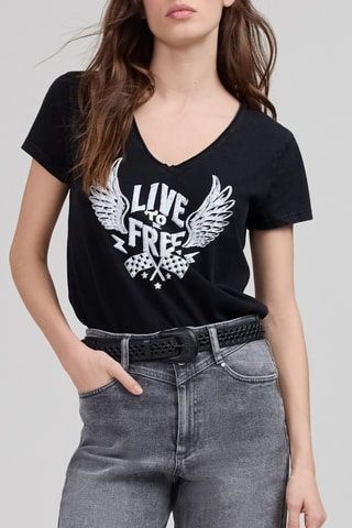 T-shirt loose - Noir - Ikks Women