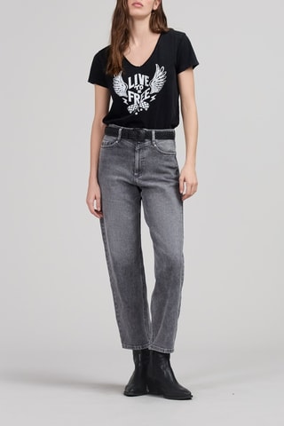 T-shirt loose - Noir - Ikks Women