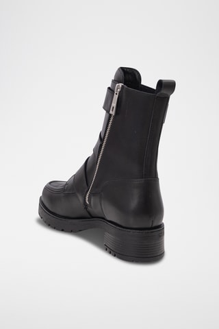 Bottines en cuir - Noir - Ikks Women