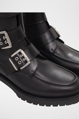 Bottines en cuir - Noir - Ikks Women