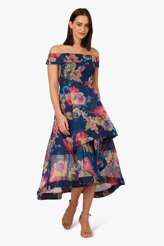 Vestido midi - Azul marino