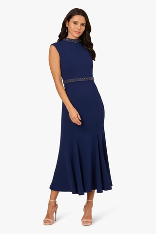 Vestido midi - Azul marino