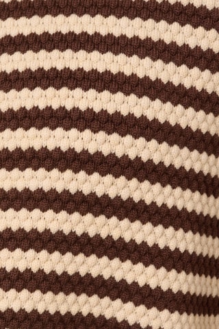Cárdigan relaxed fit - - Beige y marrón oscuro