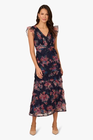 Vestido avolantado - Azul marino