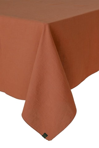 Mantel rectangular de lino Zilia - Rojo teja