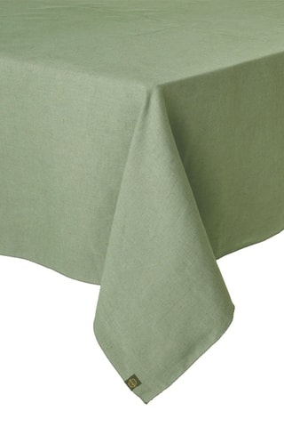 Mantel rectangular de lino Zilia - Verde menta