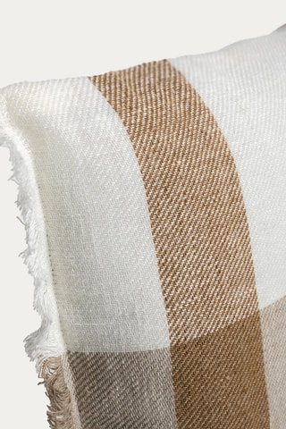 Funda de cojín de lino Aalborg - Tabaco - 45 x 45 cm