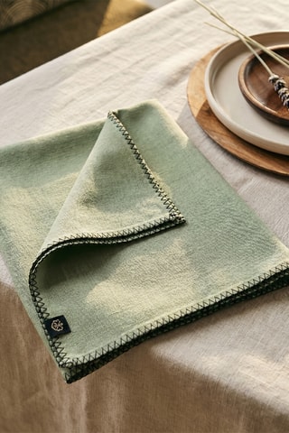 6 servilletas de lino Zilia - Verde - 40 x 40 cm