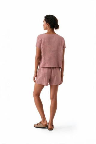 T-shirt et short en lin Symi - Vieux rose