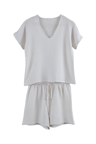 T-shirt et short en lin Symi - Beige