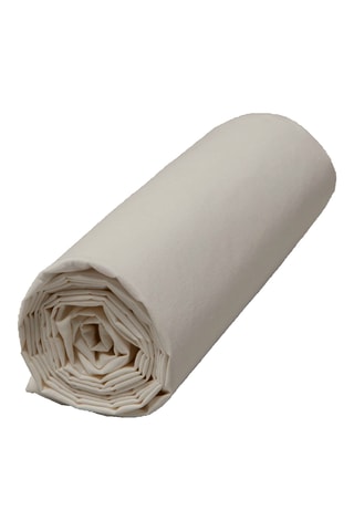 Sábana bajera de percal de algodón Venezia - Beige