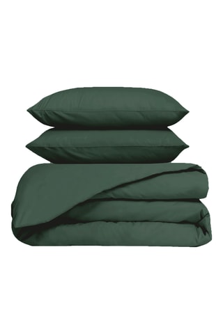 Parure de couette en percale de coton Venezia - Vert