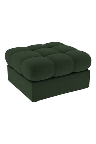 Pouf Yohan - Vert foncé - En tissu structuré