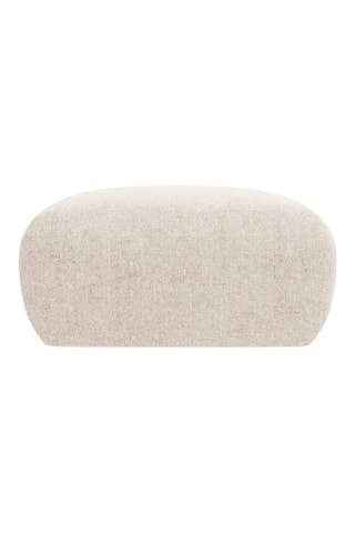 Pouf Théo - Beige - En tissu chenille