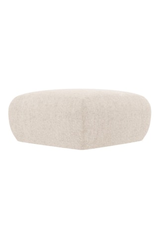 Pouf Théo - Beige - En tissu chenille