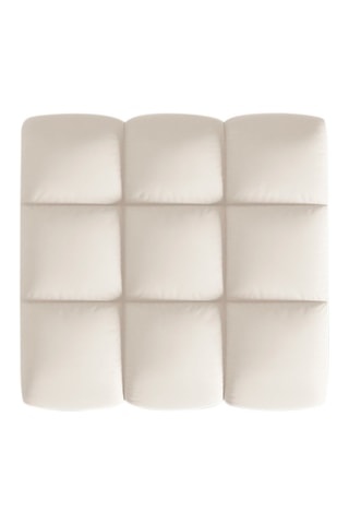Pouf Halley - Beige clair - Toucher velours