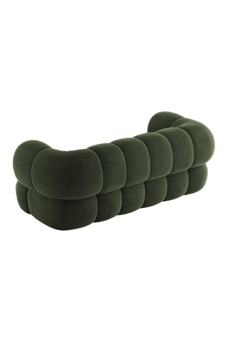 Canapé Maurice - Vert foncé - 2 places - Toucher velours