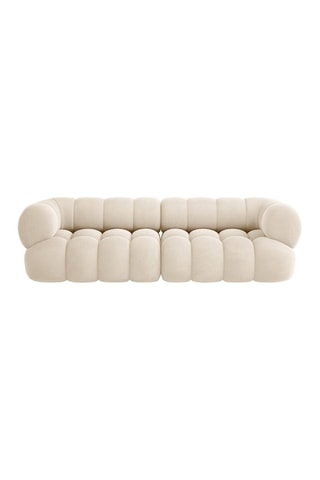 Canapé modulaire Maurice - Beige clair - 4 places - Toucher velours