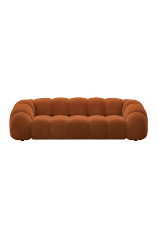 Canapé Lyna - Camel - 4 places - En tissu velours