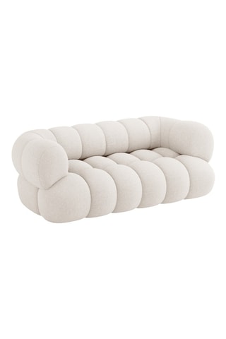 Canapé Maurice - Ecru - 2 places - En tissu chenille