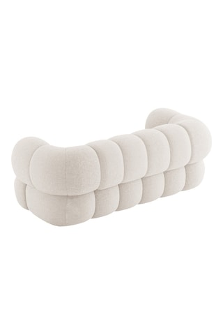 Canapé Maurice - Ecru - 2 places - En tissu chenille