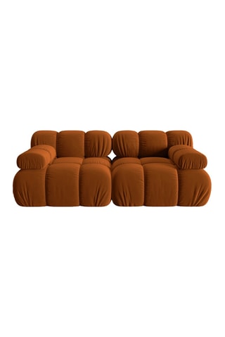 Canapé Tropea - Terracotta - 2 places - Tissu toucher velours
