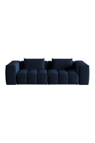 Canapé modulaire Lorella - Bleu roi - 3 places - Revêtement en velours
