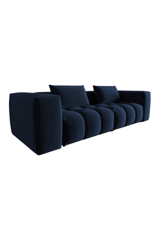 Canapé modulaire Lorella - Bleu roi - 3 places - Revêtement en velours