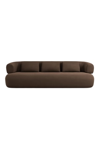 Canapé Aldrin - Marron - 4 places - En tissu velours