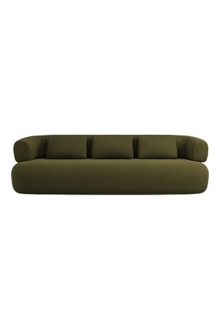 Canapé Aldrin - Vert olive - 4 places - En tissu velours